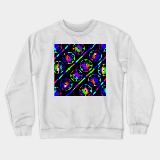 Funky Flowered Pattern Crewneck Sweatshirt